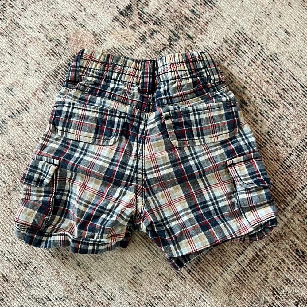 Crazy 8 Plaid Kids Shorts - Red, Blue, White